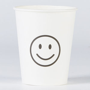 Gobelet en papier imprimé flexographique style Ins, motif simple visage souriant quadrillé, jetable, épaissi, modèle 092, pour café, usage domestique et bureau - Product Image 5