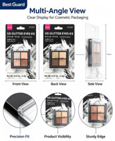 Emballage en blister personnalisé, boîte en plastique vide pour poudre compacte avec boîte en PVC transparente pour palette de fards à paupières et de blush cosmétiques