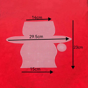 Panneaux en maille plastique faits main style Hyun A pour projets de crochet et de tricot, sac à motif cerf et fil polaire corail pour loisirs créatifs - Product Image 6