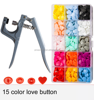 Kit d'outils d'installation de boutons-œil multicolores DIY avec pince à pression manuelle en fer étanche pour usage domestique et projets créatifs