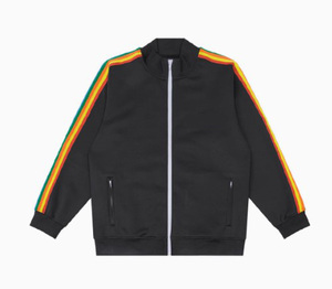 Fashion Spring &amp; Fall Loose Trendy Stripes School Uniform Pure Color <strong>Retro</strong> Long Sleeves Casual <strong>Sports</strong> Zipper <strong>Jacket</strong> Till Germany