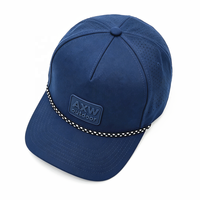 Cappello da Baseball Impermeabile con Logo in Silicone Personalizzato, Taglio Laser, 5 Pannelli, Visiera Leggermente Curva, Chiusura Snapback