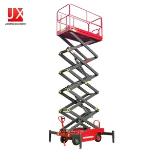 12 M 16M 300kg xách tay Scissor Lift bảng thủy lực điện Lift di động cắt kéo cắt ngã ba Nâng Nền tảng