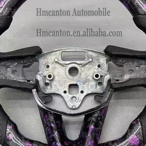 Volante Deportivo de Fibra de Carbono Forjado con Agarre de Cuero Perforado, Compatible con Cadillac CT4 CT5, en Oferta - Product Image 3