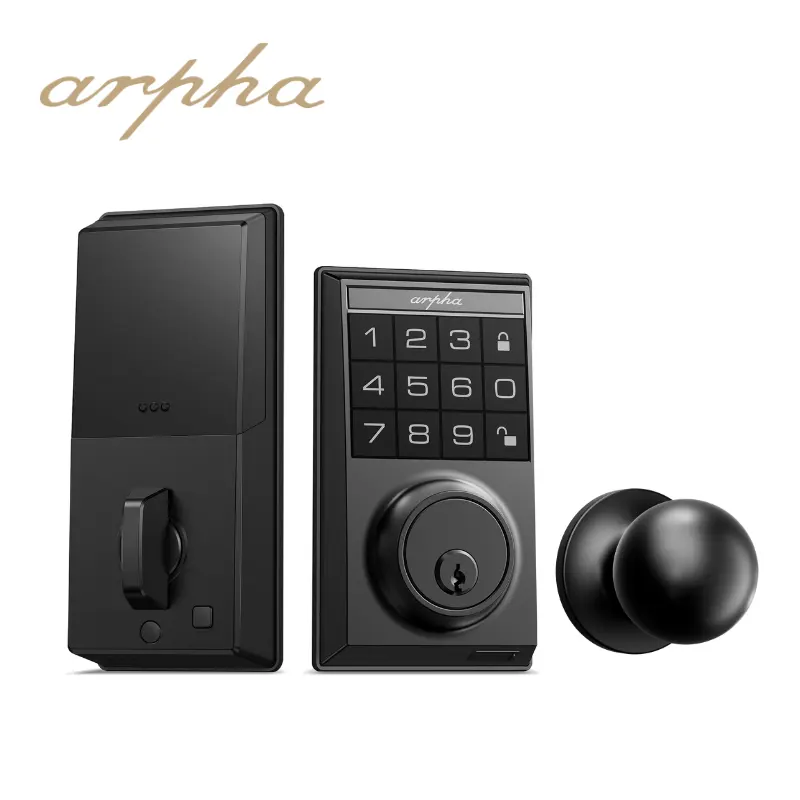 Arpha D100 US Standard Rubber Keypad Password Smart Lock Wood Door Deadbolt Smart Door Lock