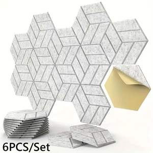 Paneles Acústicos Hexagonales, Panel Acústico Ecológico para Pared, Panel Acústico <span class=keywords><strong>de</strong></span> Fibra <span class=keywords><strong>de</strong></span> Poliéster, Absorbente <span class=keywords><strong>de</strong></span> Sonido - Product Image 3