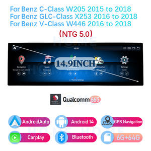 Autoradio Android 14 Carplay Android Auto Navigation pour Benz C/<span class=keywords><strong>CLC</strong></span>/V 2015-2018- X-2018- NTG5.0 NTG5.5/6.0 Lecteur multimédia de voiture - Product Image 2
