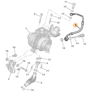 Tuyau d'Huile Turbo-Peugeot 807 <span class=keywords><strong>Citroen</strong></span> <span class=keywords><strong>C8</strong></span> - Diesel 037963 - Product Image 2