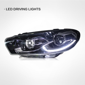 Feux de voiture pour VW <span class=keywords><strong>Scirocco</strong></span> R 2009-2017, phares LED, feux de jour <span class=keywords><strong>DRL</strong></span>, feux de brouillard, clignotants, feux de croisement, feux de route, lentilles de projecteur, accessoires - Product Image 2