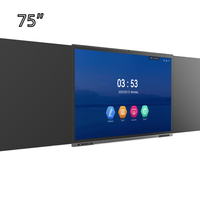 Vente flash : Tableau blanc interactif LED LCD 4K de 75 pouces, écran tactile tout-en-un, tableau intelligent, garantie de 3 ans, étudiants, 16:9