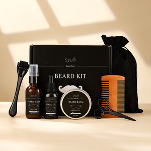 Kit <span class=keywords><strong>de</strong></span> Croissance <span class=keywords><strong>de</strong></span> <span class=keywords><strong>Barbe</strong></span> Personnalisé avec Logo OEM, Huile à <span class=keywords><strong>Barbe</strong></span> Biologique Naturelle, Kit <span class=keywords><strong>de</strong></span> Lissage <span class=keywords><strong>de</strong></span> <span class=keywords><strong>Barbe</strong></span> pour Hommes, Ensemble <span class=keywords><strong>de</strong></span> Soins <span class=keywords><strong>de</strong></span> Toilettage - Product Image 1