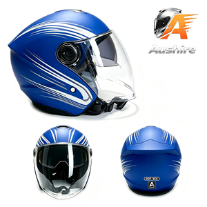 Nuevo Casco de Motocicleta Abatible de Liberación Rápida DOT, Carcasa de ABS, Visera Doble, 3/4 Abierto, para Conducir, con Forro de Espuma, Unisex - Product Image 1