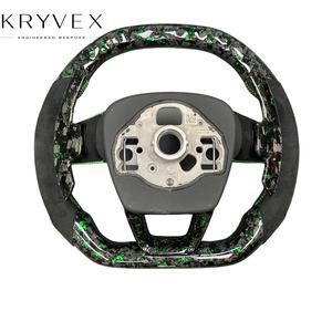 Volant chauffant en fibre de carbone forgée personnalisé Kryvex pour <span class=keywords><strong>Audi</strong></span> S3 S5 RS3 RS5 Q3 Q5 Q7 Q8 SQ5 SQ7 RSQ3 RSQ8 2016-2024 - Product Image 5