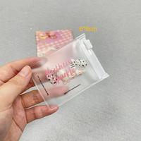 Bolsas pequeñas de lujo con cierre de cremallera de plástico mate para joyería, mini bolsa transparente de PVC con cremallera, bolsa de embalaje para collar de joyería, logotipo impreso