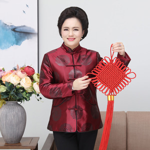 Matrimonio di compleanno delle donne <span class=keywords><strong>cinese</strong></span> <span class=keywords><strong>il</strong></span> vecchio con ispessimento di velluto J0080 autunno e inverno abito di mezza età - Product Image 2