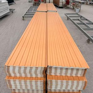 Panel Sándwich para Pared Exterior, Acero Galvanizado, PU Ecológico, Resistente a Impactos, Impermeable, Resistente al Fuego, Aislamiento Térmico para Construcción - Product Image 2