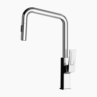 Robinet de lavabo de salle de bain à poignée unique au design moderne, cartouche céramique, garantie 5 ans, en laiton chromé, à poser sur le comptoir