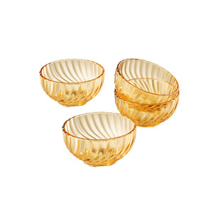 Ensemble de bols en verre Deslang, 4 pièces, passe au micro-ondes, jaune coucher de soleil, style chinois, boîte cadeau pour l'inauguration d'une maison - Product Image 5