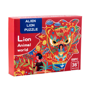 Tùy chỉnh người lớn trẻ em giáo dục sớm hình đóng hộp 100 mảnh của động vật khủng long minh họa giấy ghép hình câu đố đồ chơi - Product Image 6