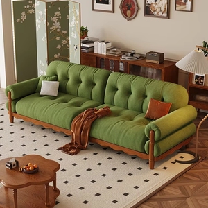 Ensemble de canapés modernes pour salon, tissu vert rétro, style nuage chinois, luxe léger, nouveau design pour la maison - Product Image 1