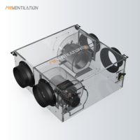 Systèmes CVC Industriels MIA – Échangeur de Ventilation à Vanne Bidirectionnelle 150m³/h avec Moteur pour CO2 et Humidité – Idéal Hôpitaux et Salles de Bain – Flexible