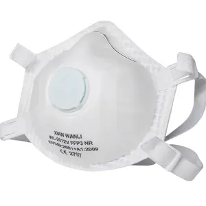 En149 FFP3 CE Face Mask PFE 97% Respirator with Valve Stock Respirator White Non Woven Mask