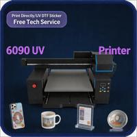 Mesin Flatbed UV MT COLOR 6090 Opsional dengan Kepala Cetak I3200 I1600 XP600 Sistem Pencetakan UV Digital CMYKW+V Produsen