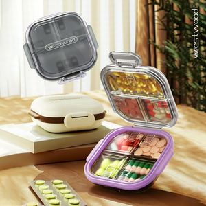 Distributeur de vitamines portable, organiseur de comprimés quotidiens, boîte à médicaments hebdomadaire, 7 compartiments, boîte à pilules en plastique, logo personnalisé - Product Image 2