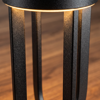 Lampe de table sans fil à LED avec contrôle tactile, variateur d'intensité, lumière d'ambiance, rechargeable, en forme de vase à fleurs