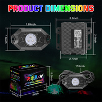Luz LED de roca de Color RGB controlada por aplicación remota y teléfono 4 6 8 12 Vainas para camión y carretilla elevadora accesorios de luz de coche de advertencia