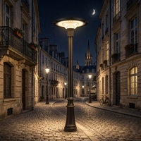 Nouvelle Lampe Solaire Extérieure 50W-Plurio, Lumière LED de Jardin en Aluminium 50W, Éclairage Urbain, Indice de Protection IP66, Angle de Faisceau 150°, 3500lm