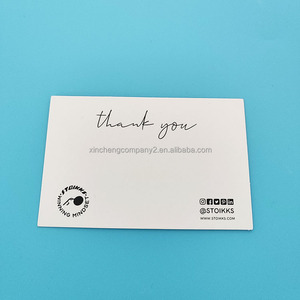 Biglietto di ringraziamento di lusso in carta patinata liscia 10x15cm, personalizzabile con logo e <span class=keywords><strong>nome</strong></span> del brand, MOQ 100 pezzi - Product Image 5