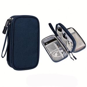 Bolsa de Almacenamiento para Accesorios Electrónicos, Impermeable, Organizador de Cables de Viaje, Tela No Tejida Ecológica de 2 Capas - Product Image 1