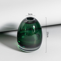 Vase en verre épais de style minimaliste japonais pour la décoration de mariage, l'arrangement floral et l'ornement artisanal hydroponique