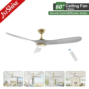 1stshine 60" Fan Ceiling OEM 6 Speed Remote Control Decorative Chandelier Ceiling Light With Fan