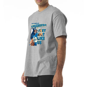 Camiseta extragrande personalizable de 100% algodón para hombre Camiseta en blanco informal de talla grande de alta calidad de fábrica - Product Image 5