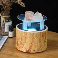 Diffuseur de volcan de pierre de sel de l'Himalaya humidificateur diffuseur d'huile essentielle d'aromathérapie de flamme de feu