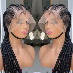 Wholesale Human Hair cheap braided wigs for black women For Discreteness 