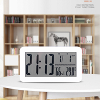 Jam tangan Digital LCD, arloji meja pabrik elektronik Digital LCD, jam tangan pewaktu tidur siang, menunda, tanggal, Kelembaban Suhu