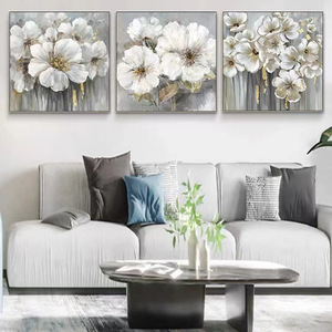 Hiện đại vàng lá hoa tay sơn vải kết cấu lớn tường nghệ thuật sơn dầu handmade trừu tượng tường sơn cho trang trí nội thất - Product Image 6