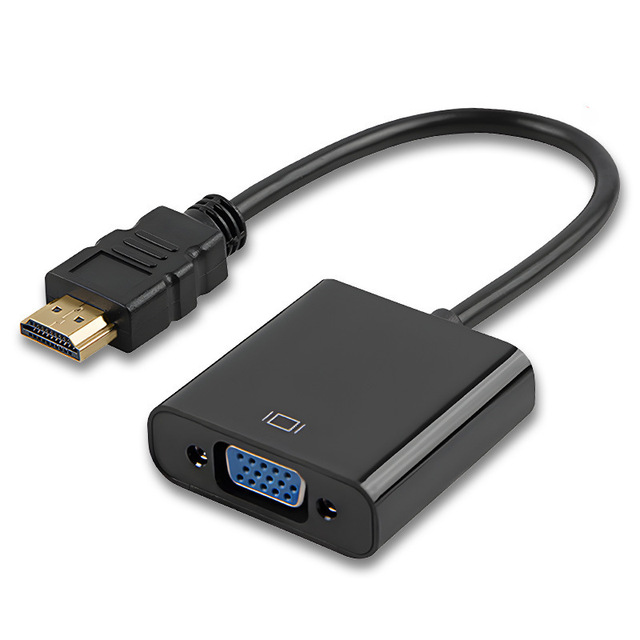 Zowie for Plug to VGA Jack Adapter 1080P with Short Cable HDCP Black/White Plastic & Metal in Stock