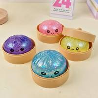 Balle anti-stress de luxe en forme de citrouille d'Halloween, remplie de paillettes, jouet à presser en TPR, mignon Jack-o'-lantern, décompression, jouet sensoriel pour enfants et adultes