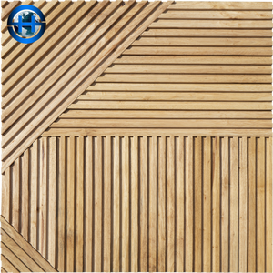 Panneaux muraux décoratifs 3D en bois de cèdre géométriques de luxe Art Déco pour revêtement mural artistique de boutiques haut de gamme sophistiquées - Product Image 3
