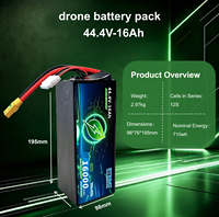 Baterai UAV OEM Kustom 44.4V 12S Paket Baterai LiPo Daya Tinggi MSDS Tersedia