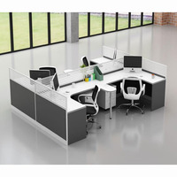 Bureau à cloison moderne en verre Poste de travail Table de bureau Mobilier de poste de travail personnalisé à siège unique