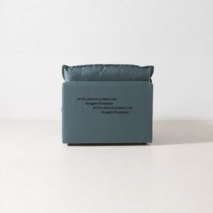 उत्तरी यूरोपीय और अमेरिकी शैली ग्रामीण नीले-हरे रंग के लिनन कपड़े एकल सोफे, हटाने योग्य और धोने योग्य लिविंग रूम फर्नीचर - Product Image 4