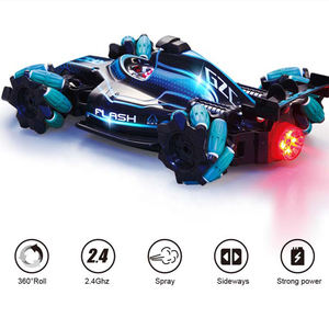 Juguete de coche de <span class=keywords><strong>Radiocontrol</strong></span> con luz y sonido, vehículo rodante de control remoto, coche de carreras acrobático con pulverización, 360 - Product Image 6