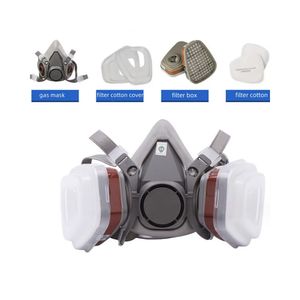 Masker Wajah karet <span class=keywords><strong>Respirator</strong></span> Anti Gas, masker wajah setengah wajah OEM 6200 harga pabrik - Product Image 6