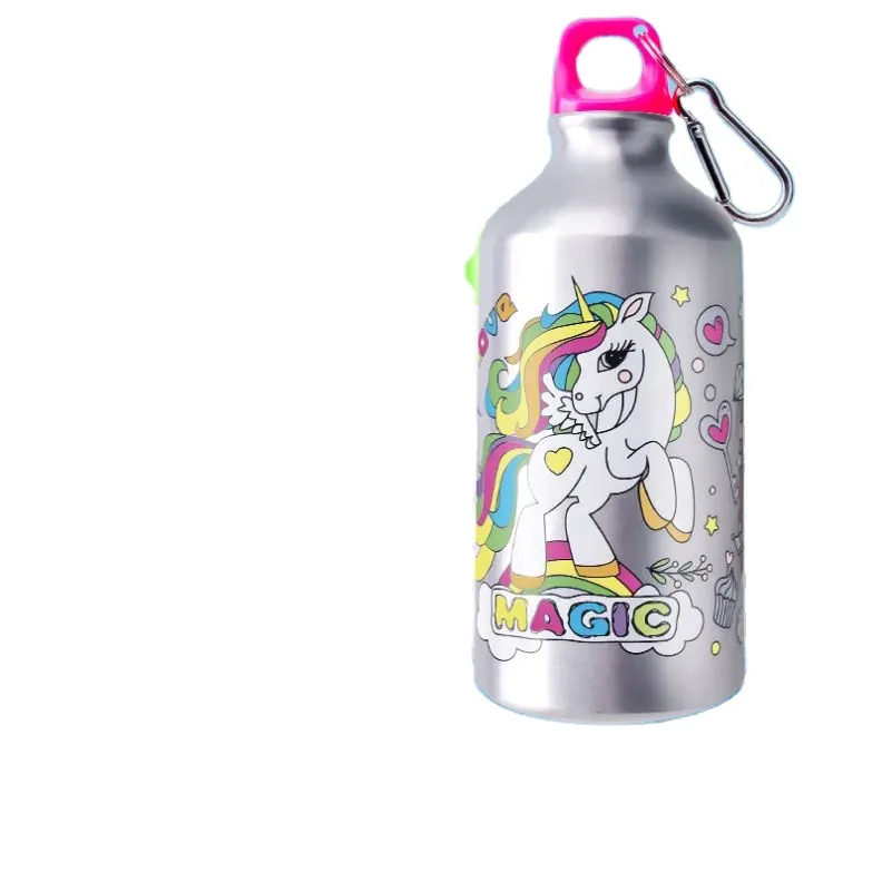 Miglior regalo bottiglia d'acqua in alluminio unicorno kit fai da te per l'arte e l'artigianato decora e colora le tue bottiglie d'acqua per le ragazze