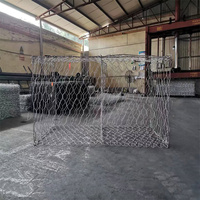 Malla de Alambre Hexagonal Galvanizada, Cajas de Gabiones Tejidas, Jaulas de Piedra de Instalación Rápida para Muros de Contención, Protección Ecológica de Jardines